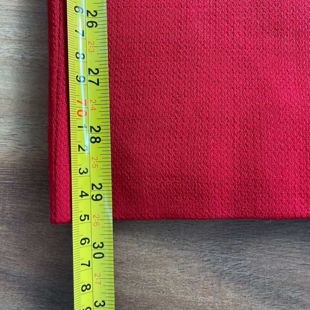 Vintage 90s Red Wool Wide Leg Trousers Carolyn Bessette Style Size 6 Carlisle - Picture 6 of 6